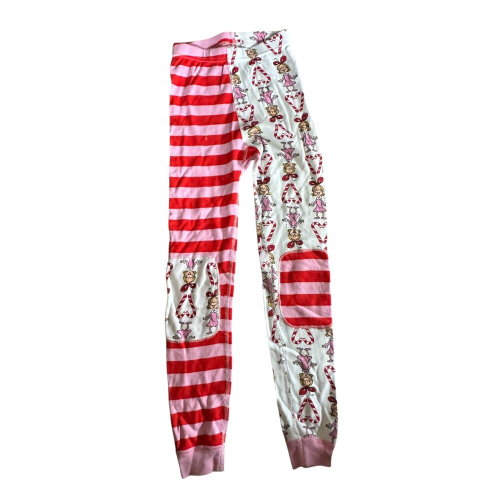 Hanna Andersson x The Grinch Pink & Red Cindy Loo Who Pattern Pajama Pants Sz 8